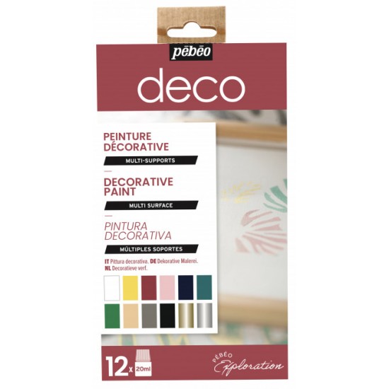 Pebeo Deco Home & Interior Craft Paint Exploration Set 12 x 20ml 757491